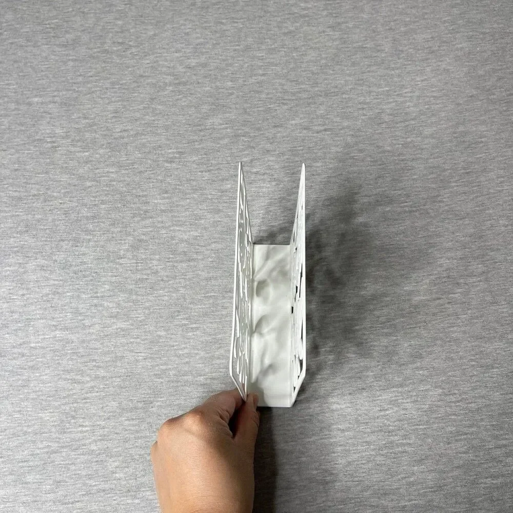 IKEA Liksidig White Floral Metal Napkin Holder